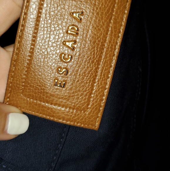 Escada navy low rise flare Jean's - Picture 6 of 7